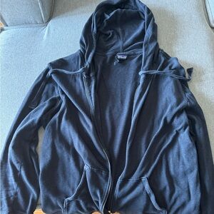 Patagonia Women's Organic French Terry Cloth Zip Up Hoodie, color gray